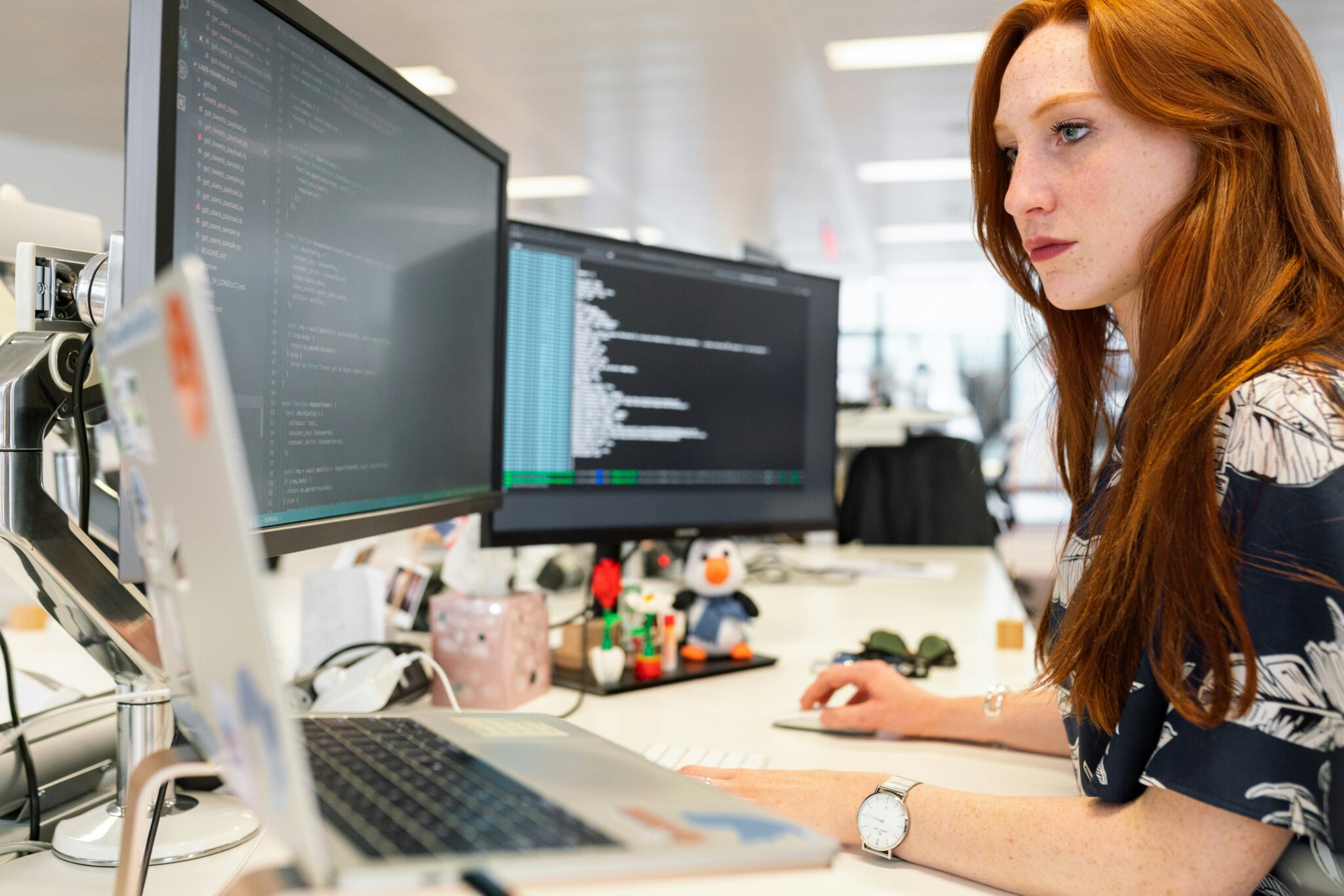 Developer working on API
