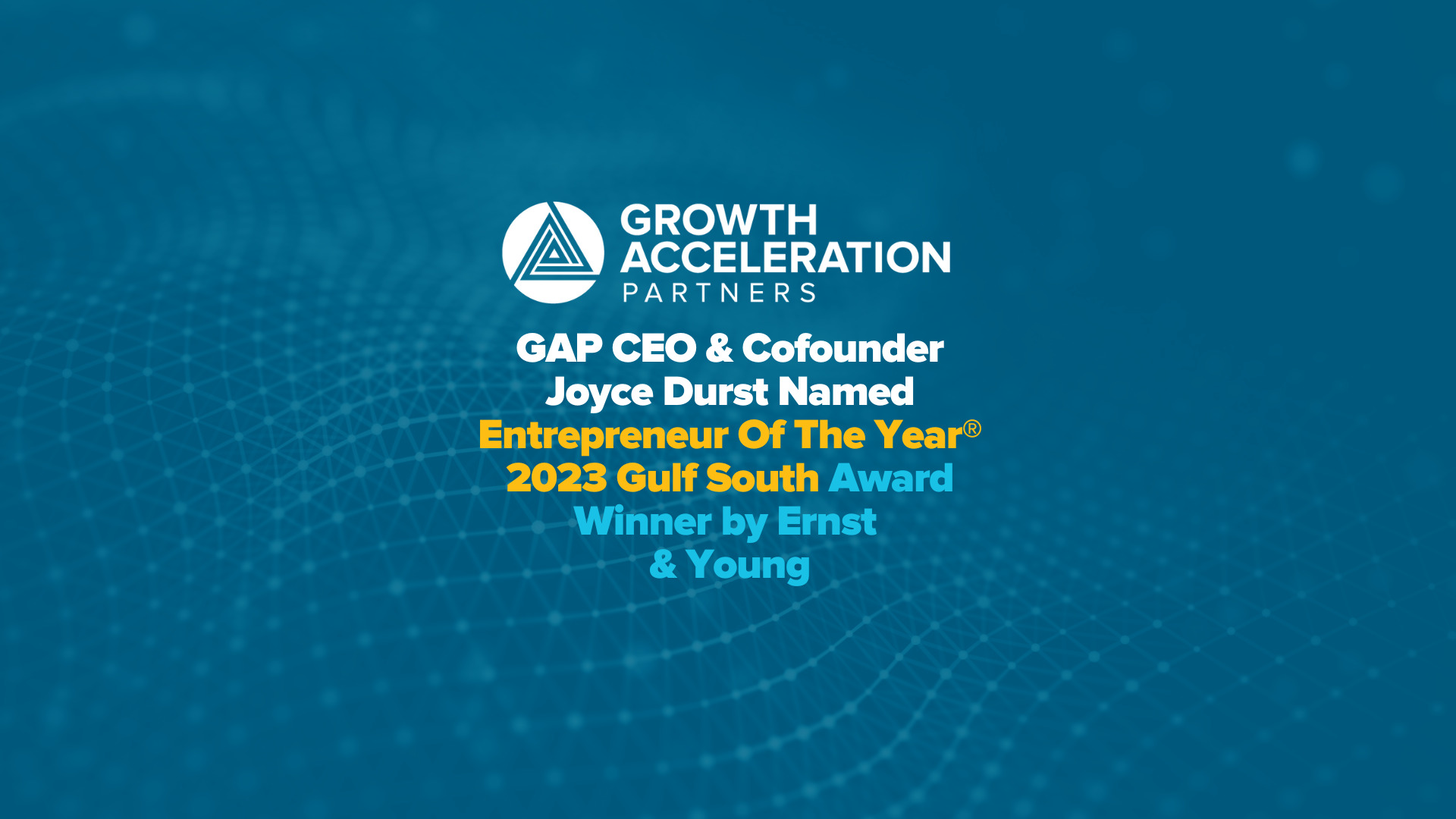 GAP CEO and Cofounder Joyce Durst Named Entrepreneur  Of The Year®