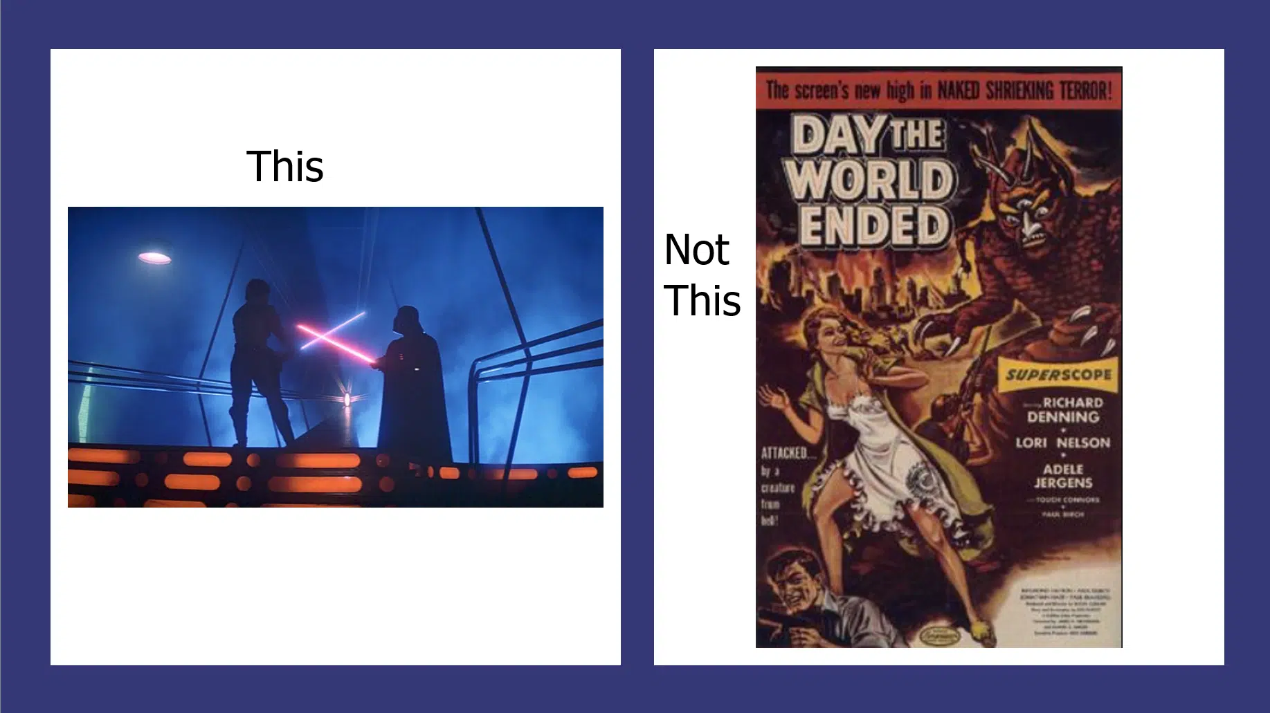 Two movie posters side by side